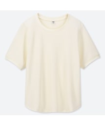 UNIQLO | ワッフルクルーネックT（半袖）サイズ：L(Tシャツ/カットソー)