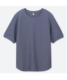 UNIQLO | ワッフルクルーネックT（半袖）(Tシャツ/カットソー)