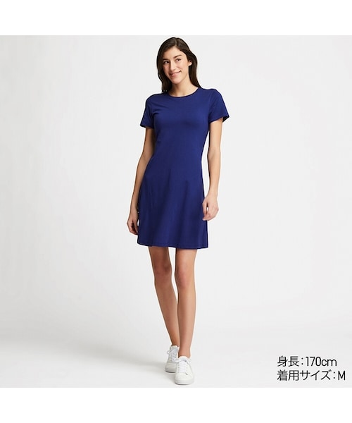 UNIQLO（ユニクロ）の「Aラインミニブラワンピース（半袖