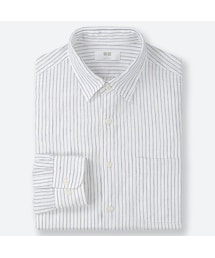 UNIQLO | プレミアムリネンストライプシャツ（長袖）(シャツ/ブラウス)