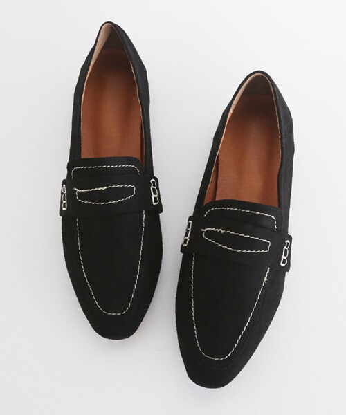 DHOLIC（ディーホリック）の「2TYPEステッチスエード調ローファー（ローファー・レディース・ベージュ/グリーン/その他/ブラック/ブルー/ピンク・225/230/235/240/245/250）」の2枚目の写真