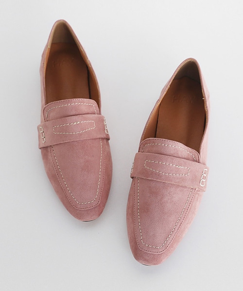 DHOLIC（ディーホリック）の「2TYPEステッチスエード調ローファー（ローファー・レディース・ベージュ/グリーン/その他/ブラック/ブルー/ピンク・225/230/235/240/245/250）」の5枚目の写真