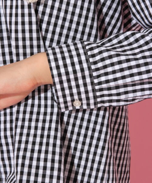 repipi armario（レピピ アルマリオ）の「カサネギフウカタアキシャツ（トップス・ギンガムチェック/ストライプ）」の10枚目の写真