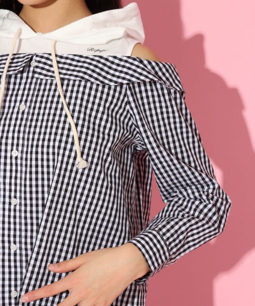 repipi armario（レピピ アルマリオ）の「カサネギフウカタアキシャツ（トップス・ギンガムチェック/ストライプ）」の9枚目の写真