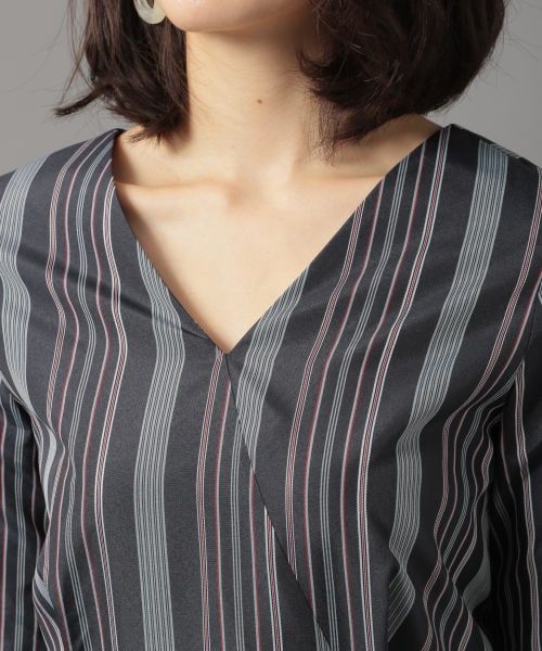 【Andemiu 】サイドレースアップワンピース/ストライプ/白 Andemiu（アンデミュウ）の「サイドレースアップワンピース（）」 - WEAR