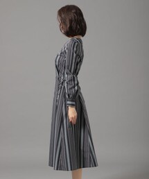 【Andemiu 】サイドレースアップワンピース/ストライプ/白 サイドレースアップワンピース[品番：MKSW0063843]｜EATME（イートミー
