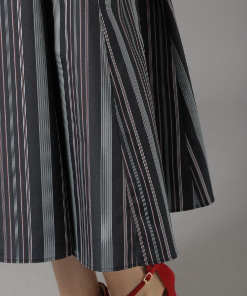【Andemiu 】サイドレースアップワンピース/ストライプ/白 Andemiu（アンデミュウ）の「サイドレースアップワンピース（）」 - WEAR