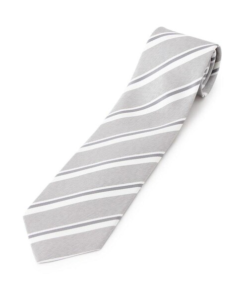 Takeo Kikuchi タケオキクチ の シルバーメランジストライプ メンズ ネクタイ フォーマル 結婚式 2次会 フォーマルスーツ 小物 Wear
