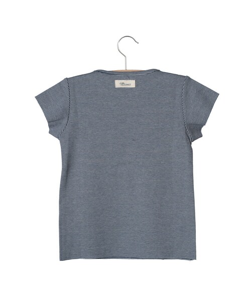 cache cache（カシュ カシュ）の「Little HEDONIST　SHIRT ISABEL（ BLACK IRIS／STRIPED）SIZE86（Tシャツ/カットソー・キッズ・その他）」の2枚目の写真