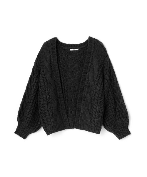 GRL（グレイル）の「ケーブルニットカーディガン（カーディガン/ボレロ・レディース・ベージュ/ブラック/アイボリー・F）」の3枚目の写真