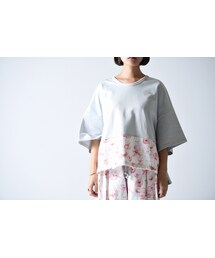 sneeuw | sneeuw ボタニカルプリントパネルプルオーバー flower(Tシャツ/カットソー)