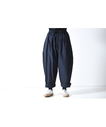 my beautiful landlet | My Beautiful Landlet　アンティーク紐コクーンビッグパンツ navy(その他パンツ)