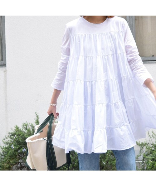 no brand（ノーブランド）の「フェアリーコットンOne-Piece(ティアード5段)（ワンピース・レディース・その他）」の6枚目の写真