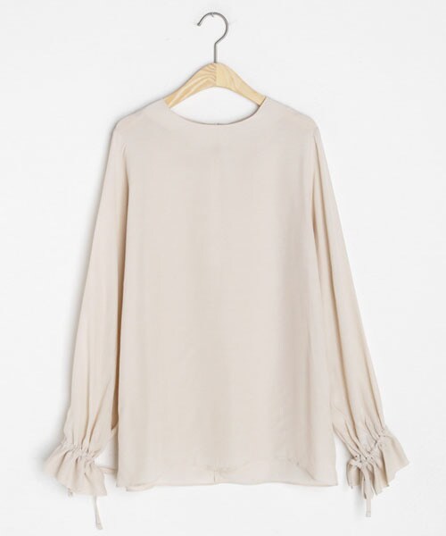 DHOLIC（ディーホリック）の「ドローストリングスリーブブラウス（シャツ/ブラウス・レディース・グリーン/その他/ベージュ・FREE）」の2枚目の写真