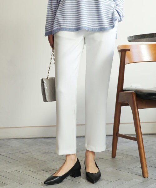 DHOLIC（ディーホリック）の「ストレートラインスラックスパンツ（スラックス・レディース・グレー/ホワイト/ブラック・S/M/L）」の2枚目の写真