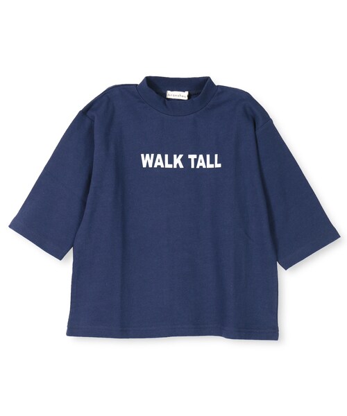 BRANSHES(ブランシェス)の「モクネックロゴ8分袖Tシャツ(Tシャツ/カットソー・キッズ・オフホワイト/ネイビーブルー/カーキグリーン・80cm~150cm)」の3枚目の写真