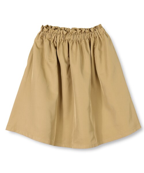 BRANSHES（ブランシェス）の「ポリエステルギャザースカート（スカート・キッズ・キャメル/ネイビーブルー・90cm～150cm）」の2枚目の写真