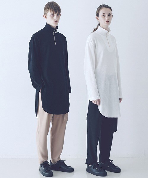 CULLNI（クルニ）の「ロングレイヤードハーフジッププルオーバー 