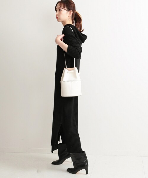 IENA（イエナ）の「イタリアヤーンフードリブロングワンピース  