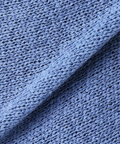 ヨコアミボートネックニット ブルー plage（プラージュ）の「ヨコアミボートネックニット（）」 - WEAR