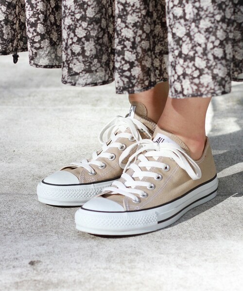 JOURNAL STANDARD relume（ジャーナルスタンダード　レリューム）の「【CONVERSE】CANVAS ALL STAR COLORS OX:オールスターローカット◆（シューズ・ベージュ/23/23.5/24/24.5）」の4枚目の写真
