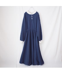 Handmade | キルトニットワンピース（ネイビー）(ワンピース)