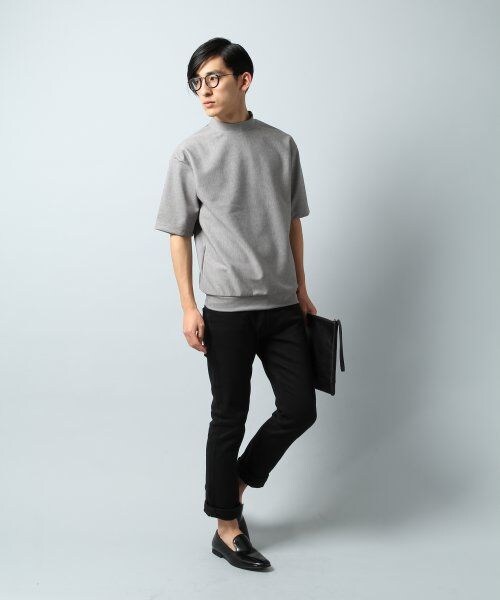 HARE（ハレ）の「ポンチハイネックプルオーバー５分袖（トップス・メンズ・グレー/ネイビー/オフホワイト・Ｍ/Ｓ）」の12枚目の写真