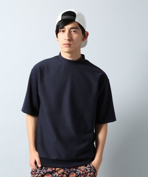HARE（ハレ）の「ポンチハイネックプルオーバー５分袖（トップス・メンズ・グレー/ネイビー/オフホワイト・Ｍ/Ｓ）」の3枚目の写真