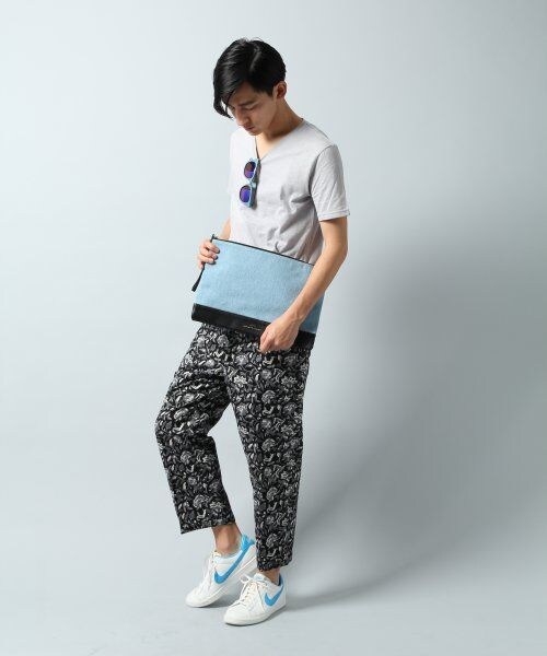 HARE（ハレ）の「スラブＶネックカットソー（トップス・メンズ・グレー/ネイビー/オフホワイト/グリーン/ブルー・Ｌ/Ｍ/Ｓ）」の13枚目の写真