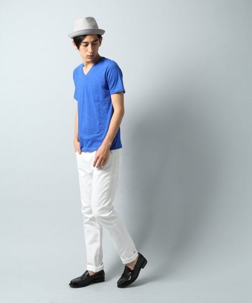 HARE（ハレ）の「スラブＶネックカットソー（トップス・メンズ・グレー/ネイビー/オフホワイト/グリーン/ブルー・Ｌ/Ｍ/Ｓ）」の15枚目の写真