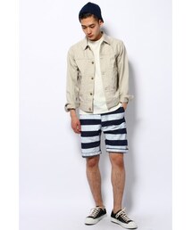 JOURNAL STANDARD J.S HOMESTEAD | オリジナルプリントデニムプリズンボーダーベイカーショーツ(パンツ)