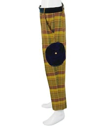 希少珍品　試着のみmercibeaucoup WOOLサルエルパンツ　革パッチ mercibeaucoup,（メルシーボークー）の「メルシーボークー、 / S