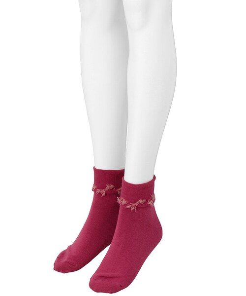 Ne-net（ネネット）の「ネ・ネット / (P)ふわふわソックス / ソックス（レッグウェア・レディース・off white(02)/yellow(06)/light blue(11)/wine(22)/gray(24)・02）」の7枚目の写真