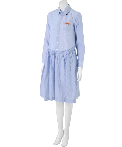 Ne-net（ネネット）の「ネ・ネット / しまギンガムシャツ / ワンピース（ワンピース/ドレス・レディース・blue(12)/pink(18)・02）」の6枚目の写真