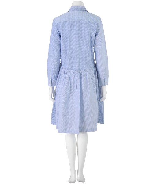 Ne-net（ネネット）の「ネ・ネット / しまギンガムシャツ / ワンピース（ワンピース/ドレス・レディース・blue(12)/pink(18)・02）」の3枚目の写真