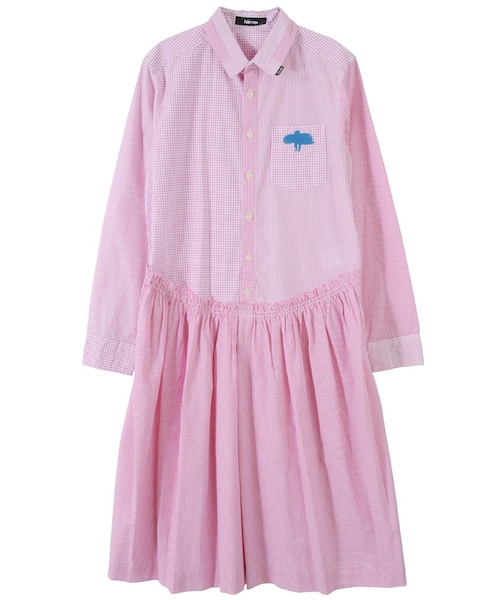 Ne-net（ネネット）の「ネ・ネット / しまギンガムシャツ / ワンピース（ワンピース/ドレス・レディース・blue(12)/pink(18)・02）」の7枚目の写真
