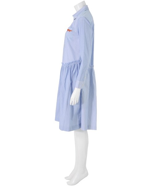 Ne-net（ネネット）の「ネ・ネット / しまギンガムシャツ / ワンピース（ワンピース/ドレス・レディース・blue(12)/pink(18)・02）」の5枚目の写真