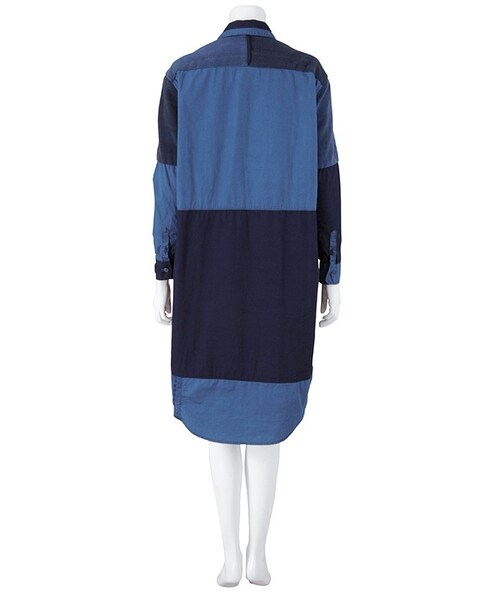 Ne-net（ネネット）の「ネ・ネット / インディゴシャツ / ワンピース（ワンピース/ドレス・レディース・blue(12)/navy(13)・02）」の3枚目の写真