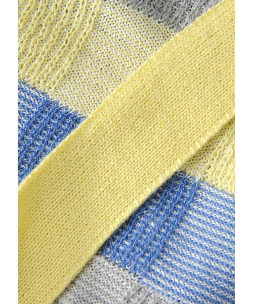 Ne-net（ネネット）の「ネ・ネット / (P)ブロックチェックニット / カーディガン（トップス・レディース・yellow(06)/green(10)・02）」の4枚目の写真