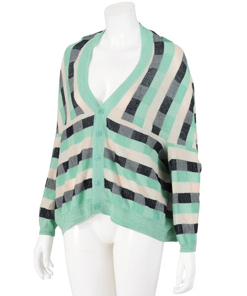 Ne-net（ネネット）の「ネ・ネット / (P)ブロックチェックニット / カーディガン（トップス・レディース・yellow(06)/green(10)・02）」の7枚目の写真