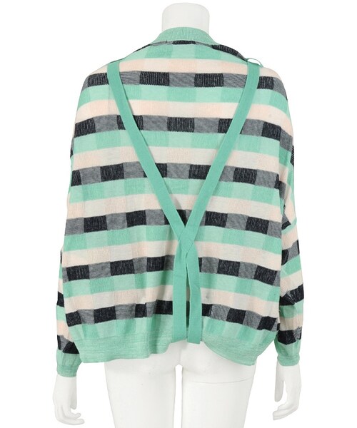 Ne-net（ネネット）の「ネ・ネット / (P)ブロックチェックニット / カーディガン（トップス・レディース・yellow(06)/green(10)・02）」の3枚目の写真