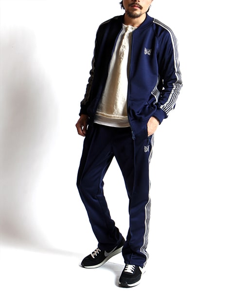 Needles(ニードルス)の「別注Papillon Emb Side Line Track Pant(パンツ・メンズ・ネイビー/パープル・S/M)」の13枚目の写真