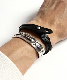 （最終値下げ）【ハンドメイド】レザーブレスレット　クロムエクセル FREAK'S STORE（フリークスストア）の「クロムエクセルレザー