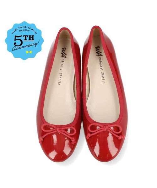 ORiental TRaffic（オリエンタルトラフィック）の「バレエシューズ（シューズ・レディース・ベージュ/ブラック/ブルー/キャメル/レッド・33/34/35/36/37/38/39/40/41/42/43）」の5枚目の写真