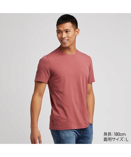 UNIQLO（ユニクロ）の「スーピマコットンクルーネックＴ（半袖）（Tシャツ/カットソー・メンズ・BLACK 09/YELLOW 46/GREEN 53/DARK GREEN 58/PINK 10/WHITE 00/DARK GRAY 08/BLUE 66/RED 17/NAVY 69/GRAY 03/BLUE 62・XL/XS/S/L/3XL/XXL/4XL/M）」の11枚目の写真
