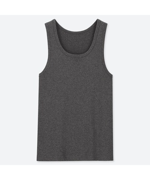 UNIQLO（ユニクロ）の「ドライカラーリブタンクトップ（Tシャツ/カットソー・メンズ・PINK 12/BLACK 09/BLUE 68/NAVY 69/GRAY 03/WHITE 00/OLIVE 56/DARK GRAY 08・3XL/XXL/L/XL/M/4XL/S/XS）」の5枚目の写真