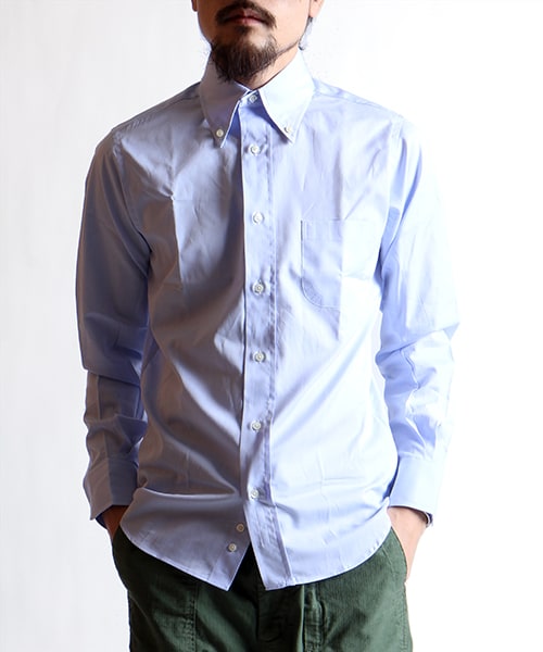 INDIVIDUALIZED SHIRTS(インディビジュアライズドシャツ)の「CORDING TWILL BD SHIRT -STANDARD FIT-(トップス・メンズ・ホワイト/ブルー・14H/15)」の2枚目の写真