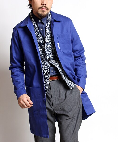 CHEVRE(シェーブル)の「別注SHOPCOAT(ジャケット/アウター・メンズ・ベージュ/ブルー/ネイビー・S/M)」の5枚目の写真