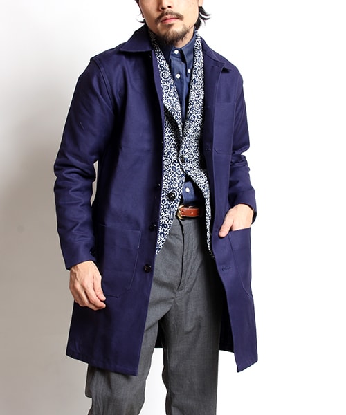 CHEVRE(シェーブル)の「別注SHOPCOAT(ジャケット/アウター・メンズ・ベージュ/ブルー/ネイビー・S/M)」の3枚目の写真