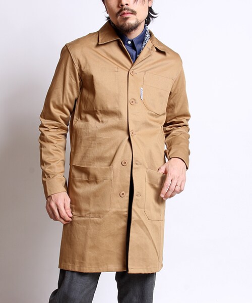 CHEVRE(シェーブル)の「別注SHOPCOAT(ジャケット/アウター・メンズ・ベージュ/ブルー/ネイビー・S/M)」の4枚目の写真